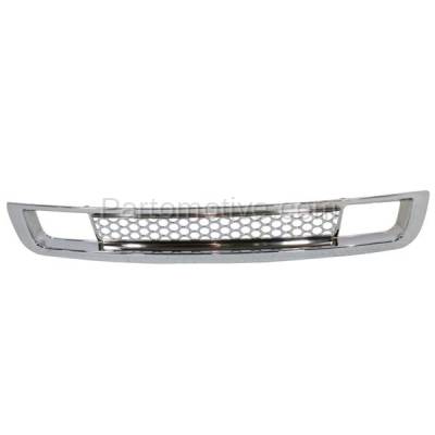 Aftermarket Replacement - GRL-1536 2007-2013 GMC Sierra 1500 Denali Truck (6.2L Engine) Front Center Bumper Face Bar Grille Assembly Chrome Shell & Insert Plastic - Image 1