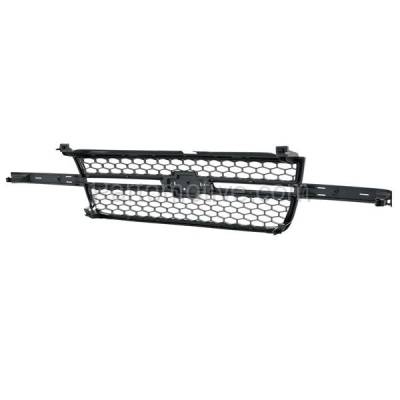Aftermarket Replacement - GRL-1703 2006-2007 Chevrolet Malibu, Malibu Maxx & 2008 Malibu Classic (excluding SS Model) Front Center Bumper Cover Grille Assembly Black Plastic - Image 3
