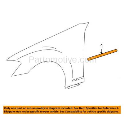Aftermarket Replacement - FDT-1058R 07-13 CL & S-Class Fender Molding Moulding Trim Right Side MB1293117 2216904080 - Image 3
