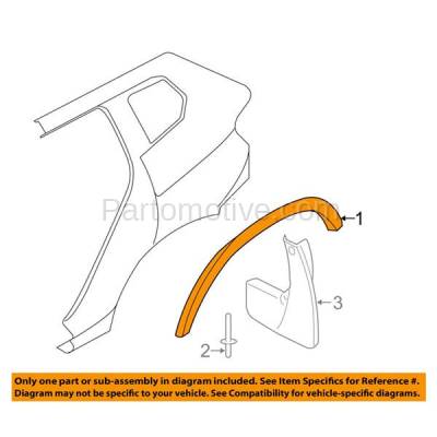 Aftermarket Replacement - FDT-1009R 12-15 X1 Rear Fender Molding Moulding Trim Arch Right Side BM1791100 51778049942 - Image 3