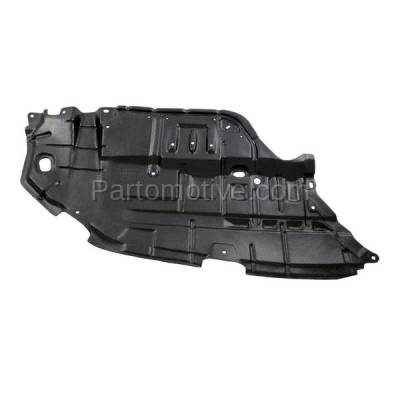 Aftermarket Replacement - ESS-1606L 2012-2014 Toyota Camry (2.5 & 3.5 Liter 4Cyl/6Cyl) Front Engine Splash Shield Under Cover Guard Black Plastic Left Driver Side - Image 1