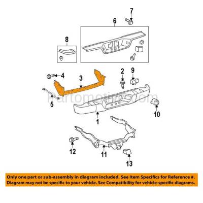 Aftermarket Replacement - BRF-1876R 2007-2013 Toyota Tundra Truck (without Sport and Off Road Package) Rear Bumper Impact Bar Crossmember Reinforcement Steel - Image 3