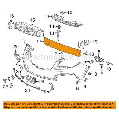 Aftermarket Replacement - BRF-1293F 2013-2022 Buick Encore & 2013-2021 Chevrolet Trax Front Upper Bumper Impact Bar Crossmember Reinforcement Beam Primed Steel - Image 3