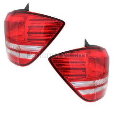 Aftermarket Replacement - TLT-1631LC & TLT-1631RC CAPA 2009-2009 Dodge Journey (2.4L 3.5L Engine) Rear Outer Taillamp Assembly Lens & Housing with Bulb PAIR SET Left & Right Side - Image 2