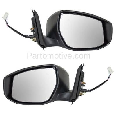 Aftermarket Replacement - MIR-2469L & MIR-2469R 2013-2018 Nissan Altima (Sedan) Rear View Mirror Assembly Power, Manual Folding, Non-Heated with Turn Signal Light PAIR SET Left & Right Side - Image 1