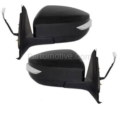 Aftermarket Replacement - MIR-2469L & MIR-2469R 2013-2018 Nissan Altima (Sedan) Rear View Mirror Assembly Power, Manual Folding, Non-Heated with Turn Signal Light PAIR SET Left & Right Side - Image 2