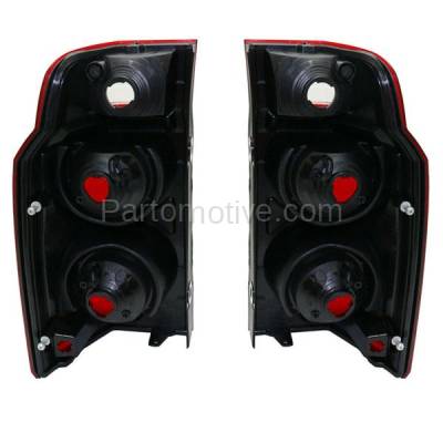 Aftermarket Replacement - TLT-1316L & TLT-1316R 2006-2010 Jeep Commander (6Cyl 8Cyl, 3.7L 4.7L 5.7L) Rear Taillight Assembly Red Clear Lens & Housing without Bulb PAIR SET Left & Right Side - Image 3