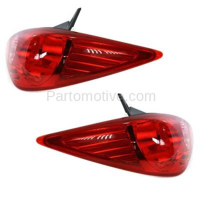 Aftermarket Auto Parts - TLT-1393LC & TLT-1393RC CAPA 2007-2012 Nissan Versa (Hatchback 4-Door) Rear Taillight Assembly Red Clear Lens & Housing with Bulb PAIR SET Left & Right Side - Image 2