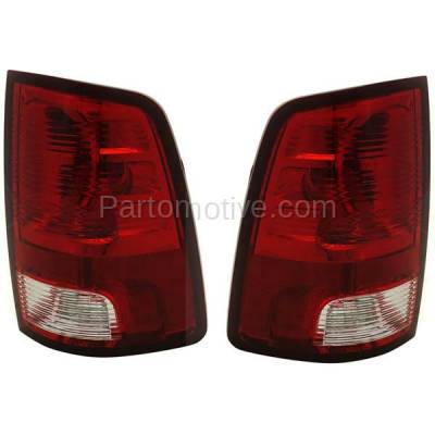 Aftermarket Replacement - TLT-1419L & TLT-1419R 2009-2022 Dodge Ram 1500 2500 3500 (Standard Type) Rear Taillight Assembly Lens & Housing with Bulb SET PAIR Left & Right Side - Image 2
