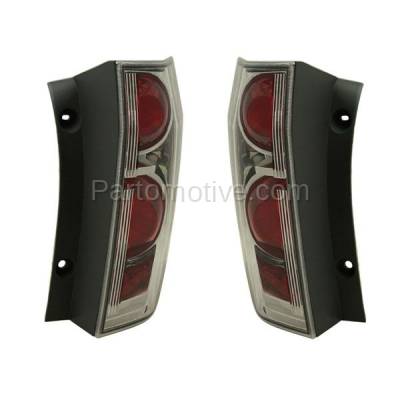 Aftermarket Replacement - TLT-1220L & TLT-1220R 2006-2008 Honda Pilot (6Cyl, 3.5L Engine) Rear Taillight Taillamp Assembly Clear Red Lens & Housing without Bulb PAIR SET Left & Right Side - Image 2