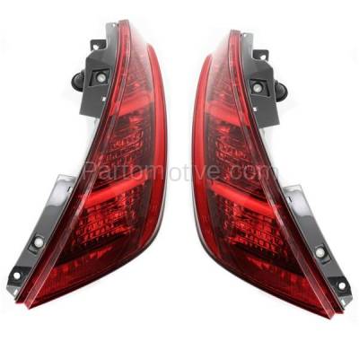 Aftermarket Replacement - TLT-1366L & TLT-1366R 2003-2005 Nissan Murano (6Cyl, 3.5L Engine) Rear Taillight Taillamp Assembly Red Lens & Housing with Bulb PAIR SET Left & Right Side - Image 2