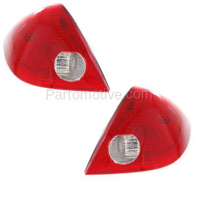 Aftermarket Replacement - TLT-1372L & TLT-1372R 2005-2010 Pontiac G6 Sedan 4-Door (2.4L 3.5L 3.6L 3.9L) Rear Taillight Assembly Red Clear Lens & Housing with Bulb PAIR SET Left & Right Side - Image 2