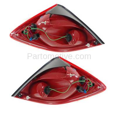 Aftermarket Replacement - TLT-1372L & TLT-1372R 2005-2010 Pontiac G6 Sedan 4-Door (2.4L 3.5L 3.6L 3.9L) Rear Taillight Assembly Red Clear Lens & Housing with Bulb PAIR SET Left & Right Side - Image 3