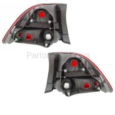 Aftermarket Replacement - TLT-1189L & TLT-1189R 2006-2015 Honda Civic (Sedan 4-Door) Rear Outer Quarter Panel Taillight Assembly Lens & Housing without Bulb PAIR SET Left & Right Side - Image 3