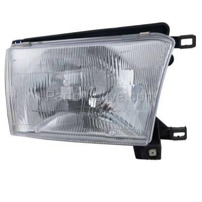 Aftermarket Replacement - HLT-1611R 1996-1998 Toyota 4Runner (Base, Limited, SR5) Front Halogen Headlight Assembly Lens Housing with Bulb Right Passenger Side - Image 1