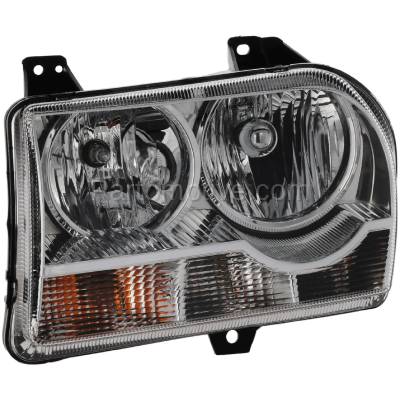 Aftermarket Replacement - HLT-1310L 2005-2009 Chrysler 300 (Built Before 11/2008 Production) Halogen Headlight Assembly Lens Housing with Bulb without Delay Left Driver Side - Image 2