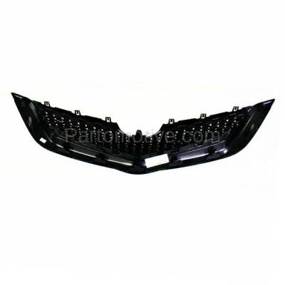Aftermarket Replacement - GRL-2539 2009-2012 Toyota Yaris Sedan (1.5 Liter 4Cyl Engine) Front Center Face Bar Grille Grill Assembly Textured Black Shell & Insert Plastic - Image 3