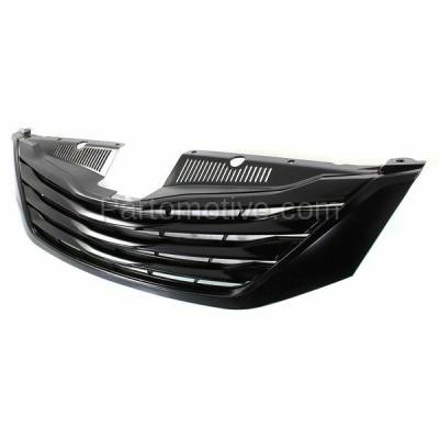 Aftermarket Replacement - GRL-2543 2011-2017 Toyota Sienna (Base & L) (For Models without Radar Cruise Control) Front Center Grille Assembly Black Shell & Insert Plastic - Image 2