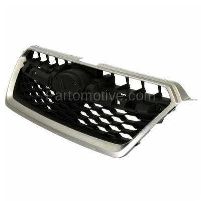 Aftermarket Replacement - GRL-2340 2012-2014 Subaru Impreza (2.0 Liter H4 Engine) (excluding WRX Model) Front Face Bar Grille Assembly Silver Shell with Black Insert - Image 2