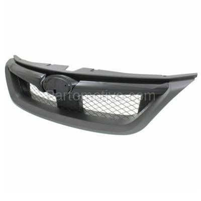 Aftermarket Replacement - GRL-2347 2011-2014 Subaru Impreza (WRX) & 2013-2014 WRX (STI) Front Grille Assembly Painted Black Shell Insert Plastic without Emblem Plastic - Image 2