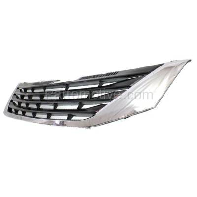 Aftermarket Replacement - GRL-2545C CAPA 2011-2017 Toyota Sienna LE (For Models without Radar Cruise) Front Face Bar Grille Assembly Chrome Shell with Black Insert Plastic - Image 2