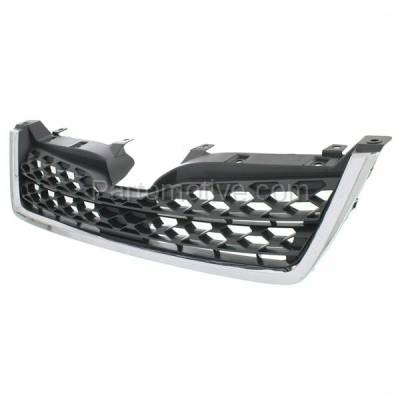 Aftermarket Replacement - GRL-2345C CAPA 2014-2016 Subaru Forester (2.5 Liter H4 Engine) Front Radiator Grille Assembly Dark Gray Shell Insert with Chrome Molding Plastic - Image 2