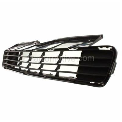 Aftermarket Replacement - GRL-2385C CAPA 2010-2011 Toyota Prius 1.8L (Base, Premium) Front Bumper Cover Face Bar Grille Assembly Textured Dark Gray Shell Insert Plastic - Image 2