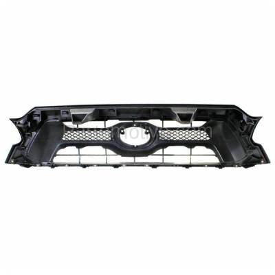 Aftermarket Replacement - GRL-2561 2012-2015 Toyota Tacoma Pickup Truck Front Center Face Bar Grille Assembly Paintable Black Shell & Insert Plastic without Emblem Plastic - Image 3