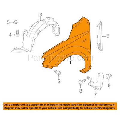 Aftermarket Replacement - FDR-1329RC CAPA 2010-2013 Kia Forte & 2012-2013 Forte5 (Hatchback & Sedan) Front Fender Quarter Panel (with Mudguard Provision) Right Passenger Side - Image 3