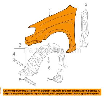 Aftermarket Replacement - FDR-1174L 2003-2008 Toyota Corolla S/XRS Front Fender Quarter Panel with Ground Effect (with Rocker Molding Hole) Primed Steel Left Driver Side - Image 3