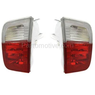 Aftermarket Replacement - TLT-1281L & TLT-1281R 1999-2003 BMW 3-Series (Coupe or Convertible 2-Door) Rear Inner Taillight Assembly Red Clear Lens & Housing without Bulb PAIR SET Left & Right Side - Image 2