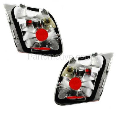 Aftermarket Replacement - TLT-1281L & TLT-1281R 1999-2003 BMW 3-Series (Coupe or Convertible 2-Door) Rear Inner Taillight Assembly Red Clear Lens & Housing without Bulb PAIR SET Left & Right Side - Image 3